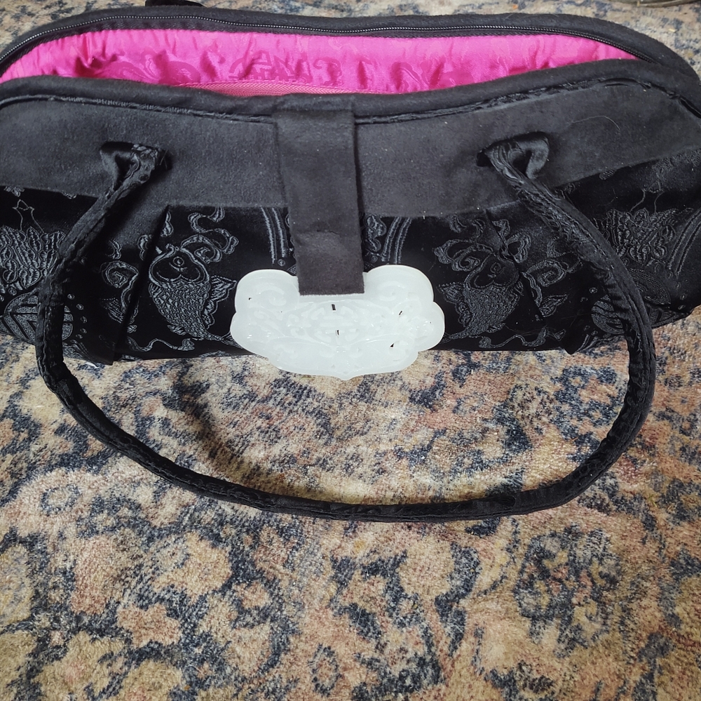 Elegant Black and Pink Women's Bag